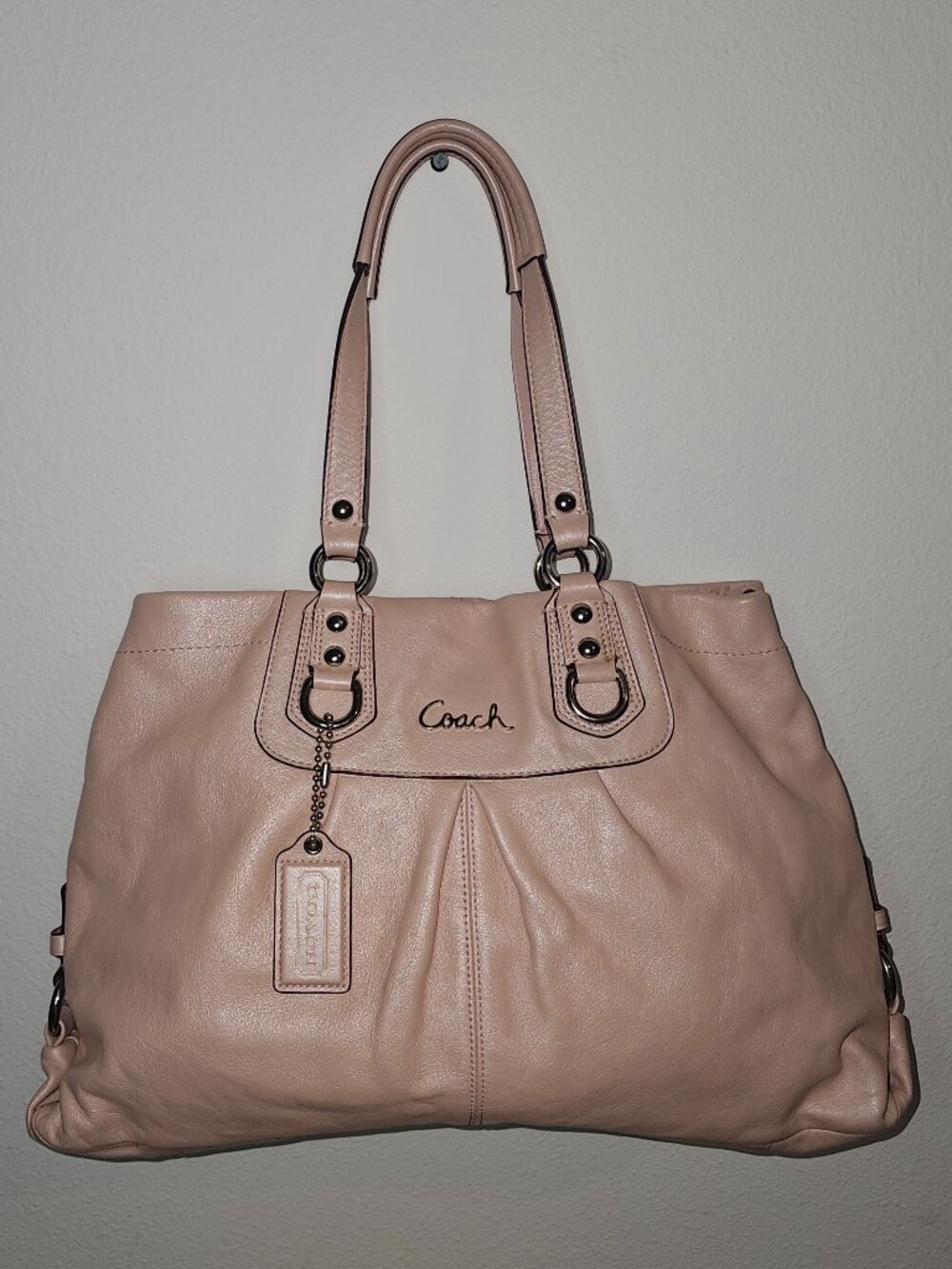 Light pink coach purse